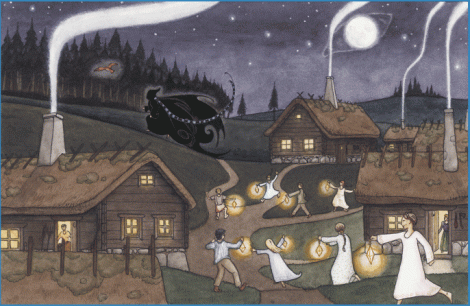 Illustration für das Kinderbuch "Die Dunkelheit". Foto: Anette Strohmeyer.